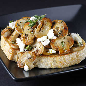 Kerrigans Mushrooms - Recipies bruschetta with mushrooms & feta