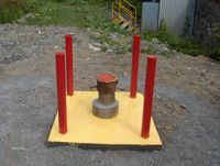 Capped Well With Safety Bollards Installed