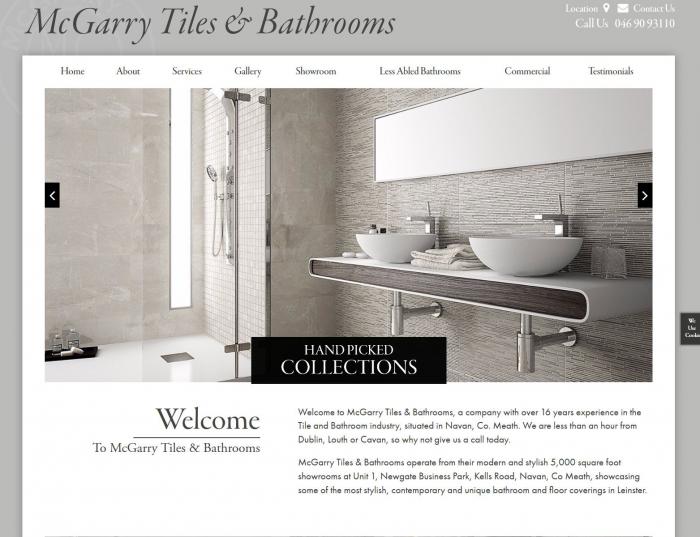 websites relaunch mcgarry tiles & bathrooms | web design and