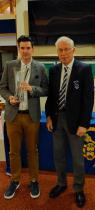 Fourball Matchplay Winner Brian Croghan with Captain Bob Turley